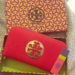 Cherry Red Tory Burch Wallet
